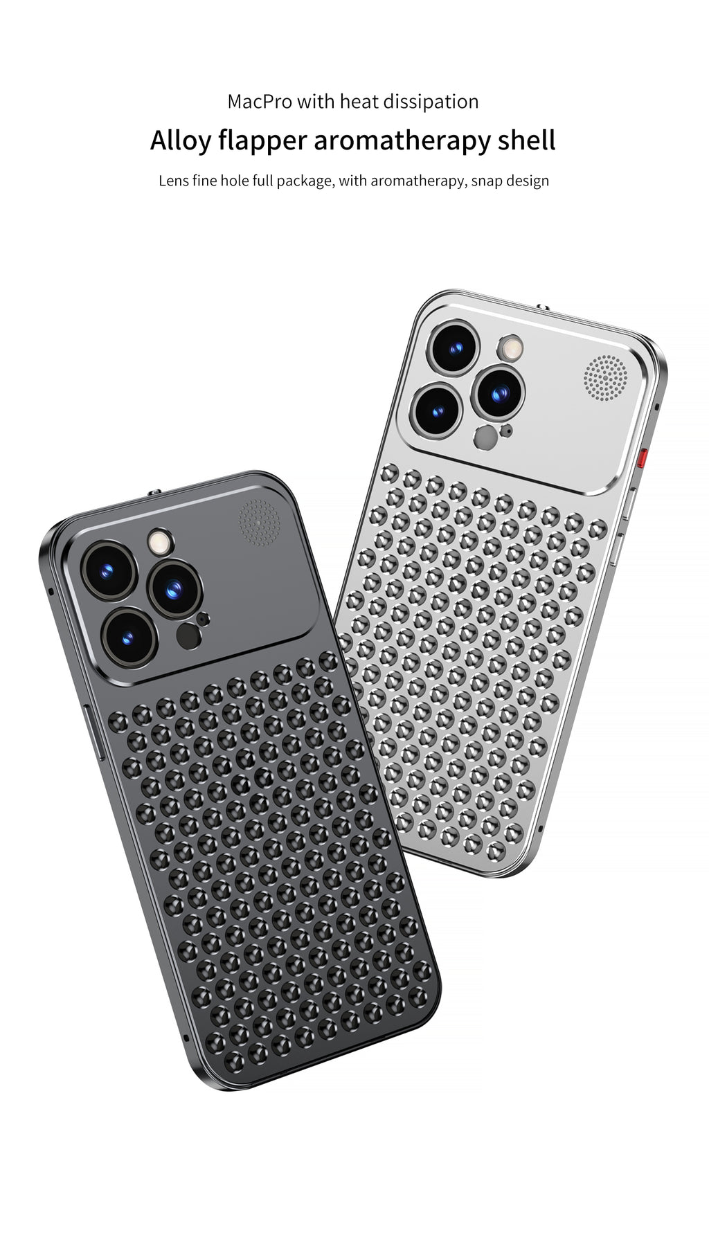 Heat Dissipation Aromatherapy Case with Ring Stand - Shockproof Protection For iPhone