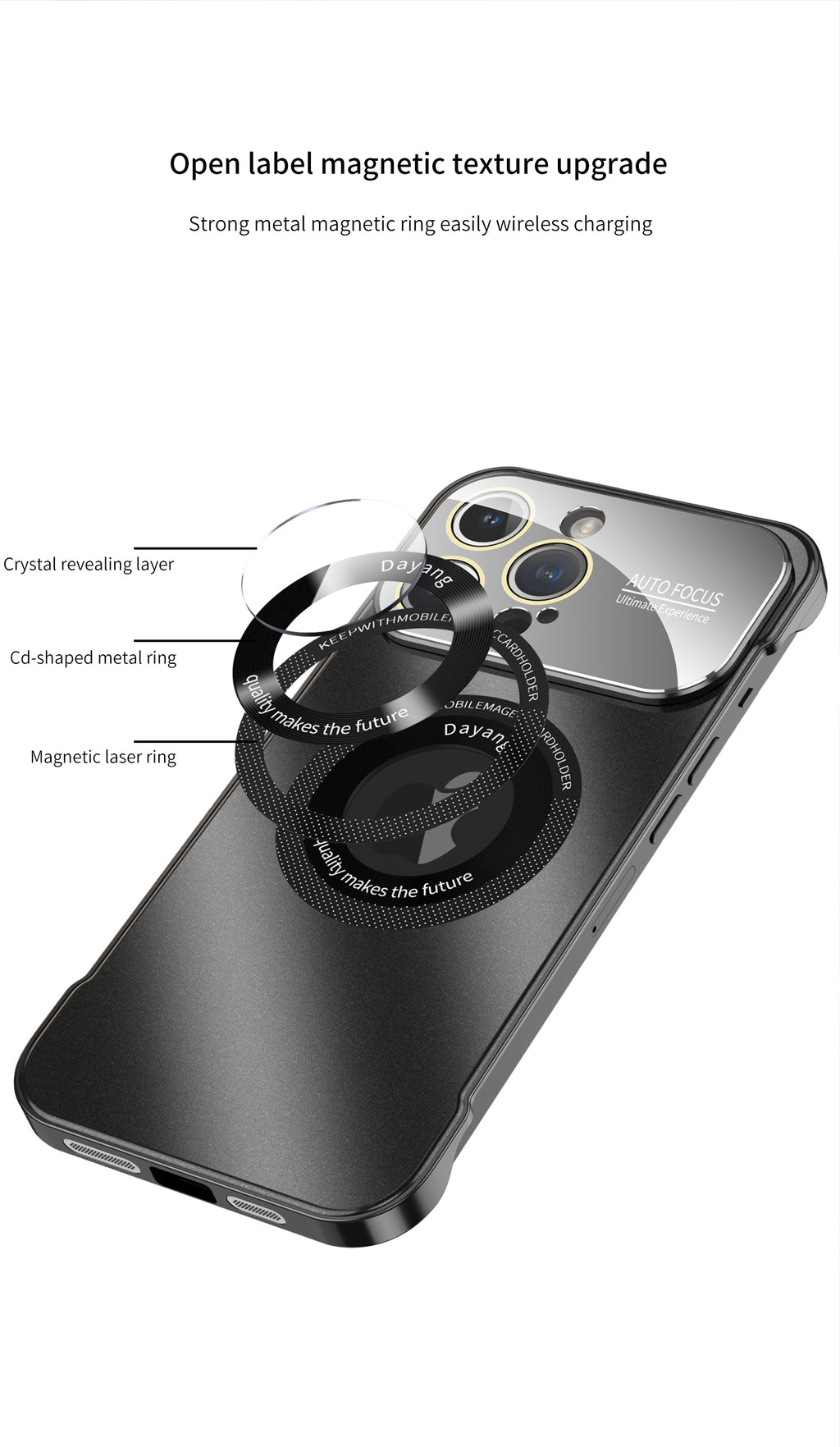Magnetic Aromatherapy Case with Ring Stand - Shockproof Protection For iPhone