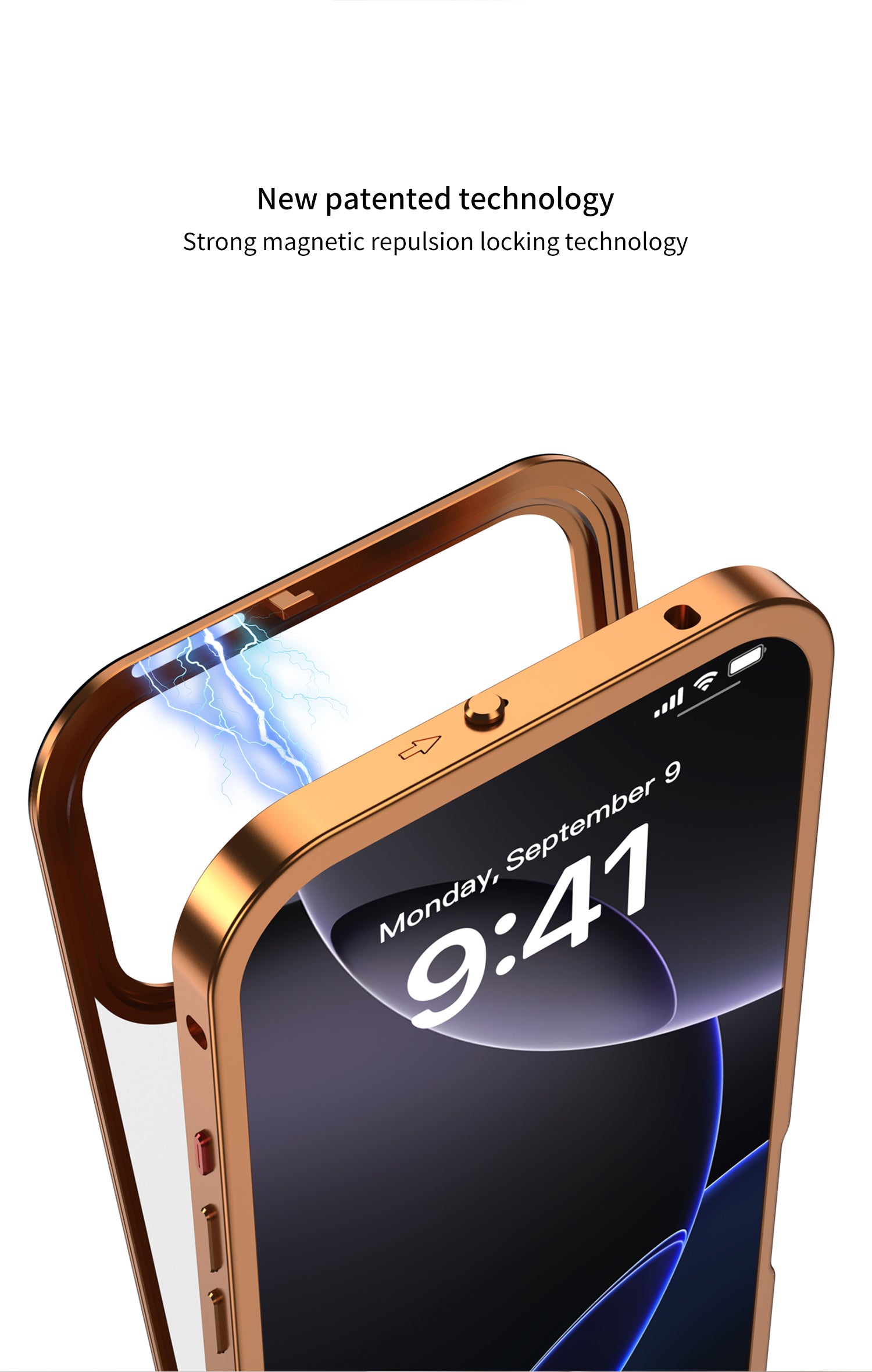 Single-sided Elastic Metal Shell - iPhone MagSafe Case For iPhone