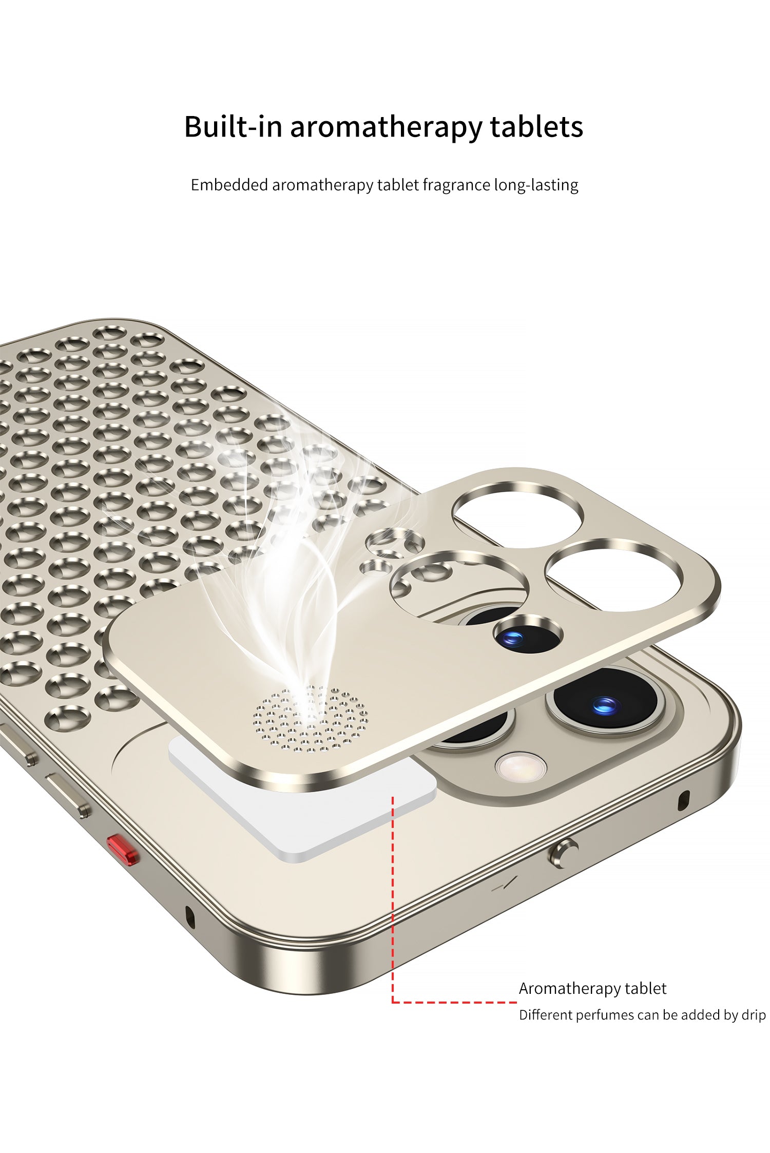 Heat Dissipation Aromatherapy Case with Ring Stand - Shockproof Protection For iPhone