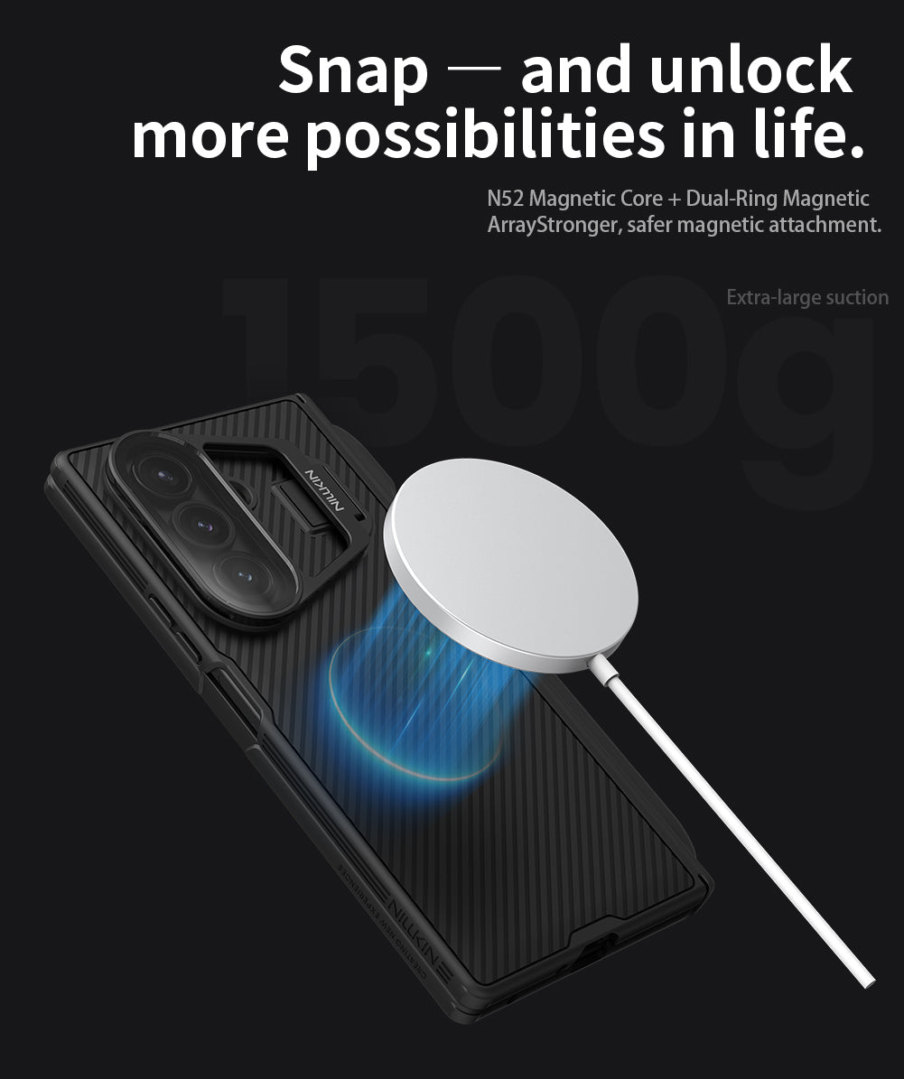 Nillkin Samsung Galaxy Z Fold 7 CamShield Prop Magnetic Case Transparent Lens Guard Version (S Pen version) For Samsung