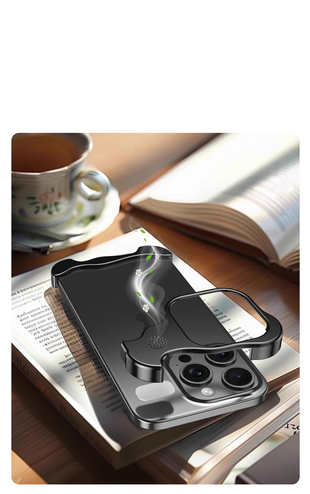 Unique Design Aromatherapy Case with Ring Stand - Shockproof Protection For iPhone