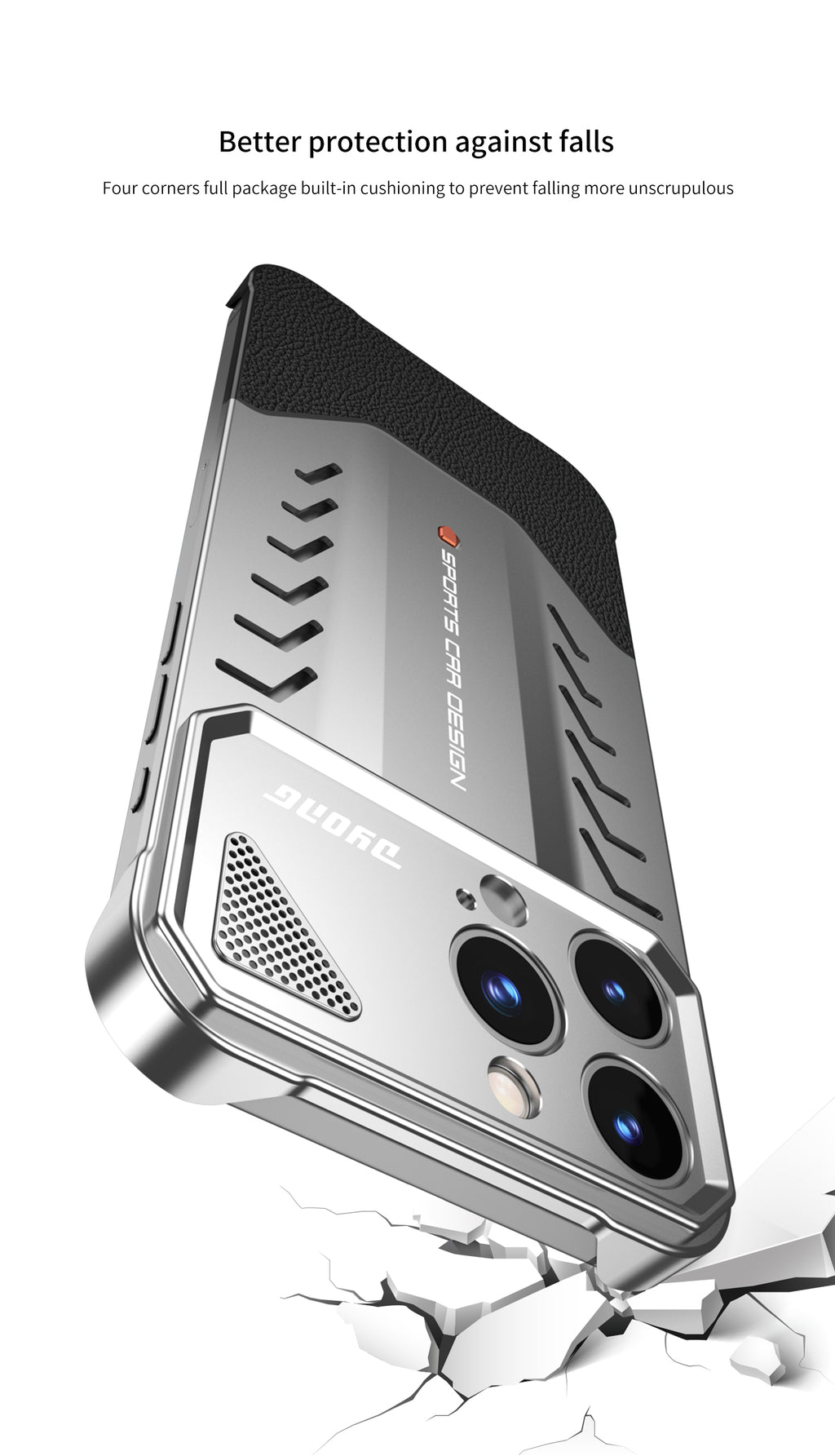 Sports Car Design Shockproof Case with Ring Stand - Premium Protection For iPhone