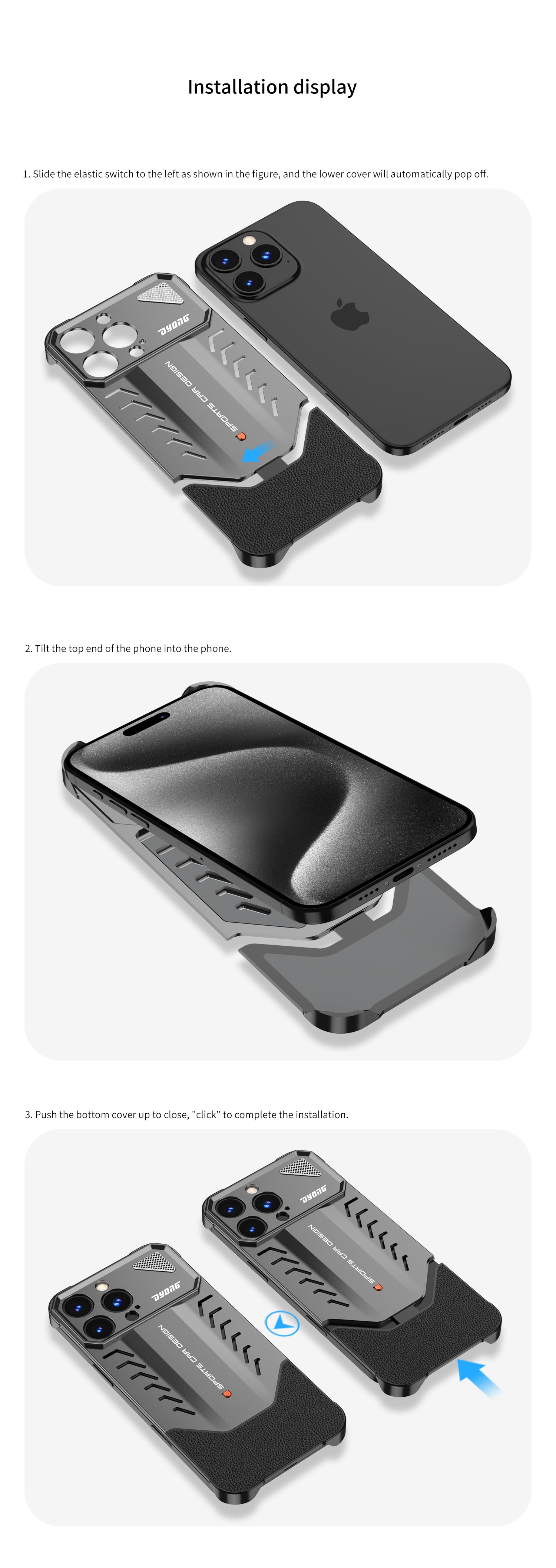 Sports Car Design Shockproof Case with Ring Stand - Premium Protection For iPhone