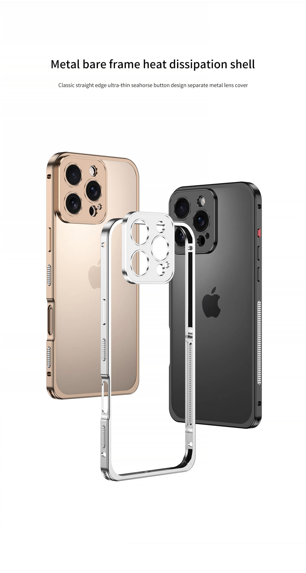 Modular Cooling Frame Case with Detachable Design - Premium Protection For iPhone