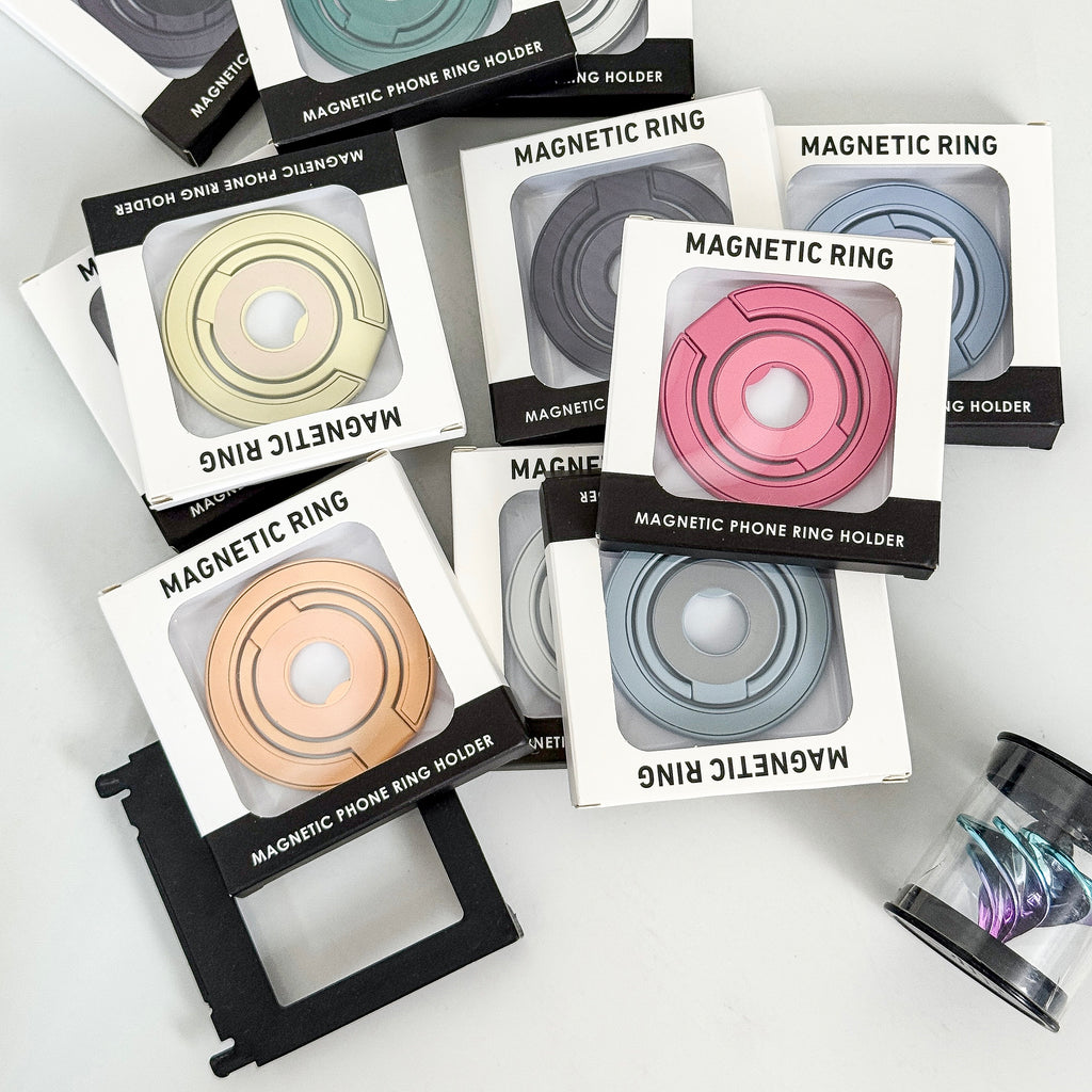 Magnetic Candy Color Metal Ring Stand - Premium Protection For Phone