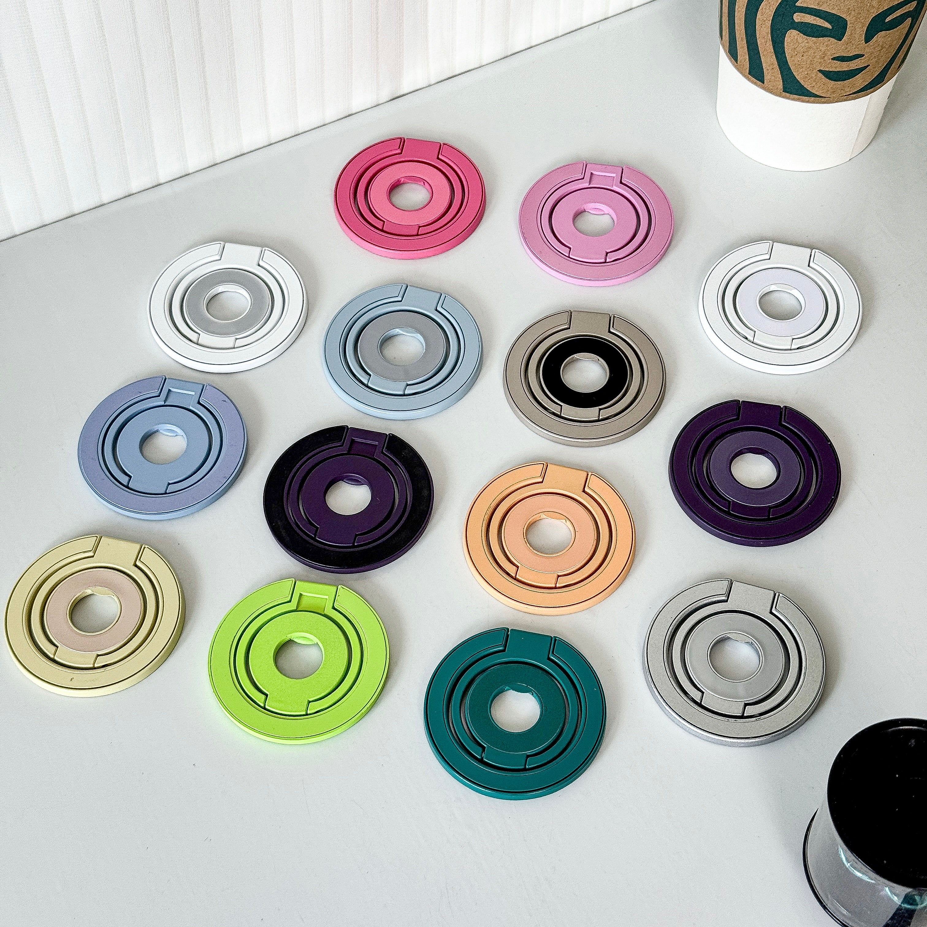 Magnetic Candy Color Metal Ring Stand - Premium Protection For Phone