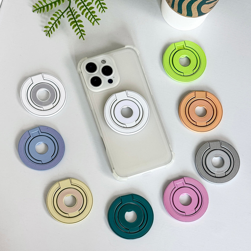 Magnetic Candy Color Metal Ring Stand - Premium Protection For Phone