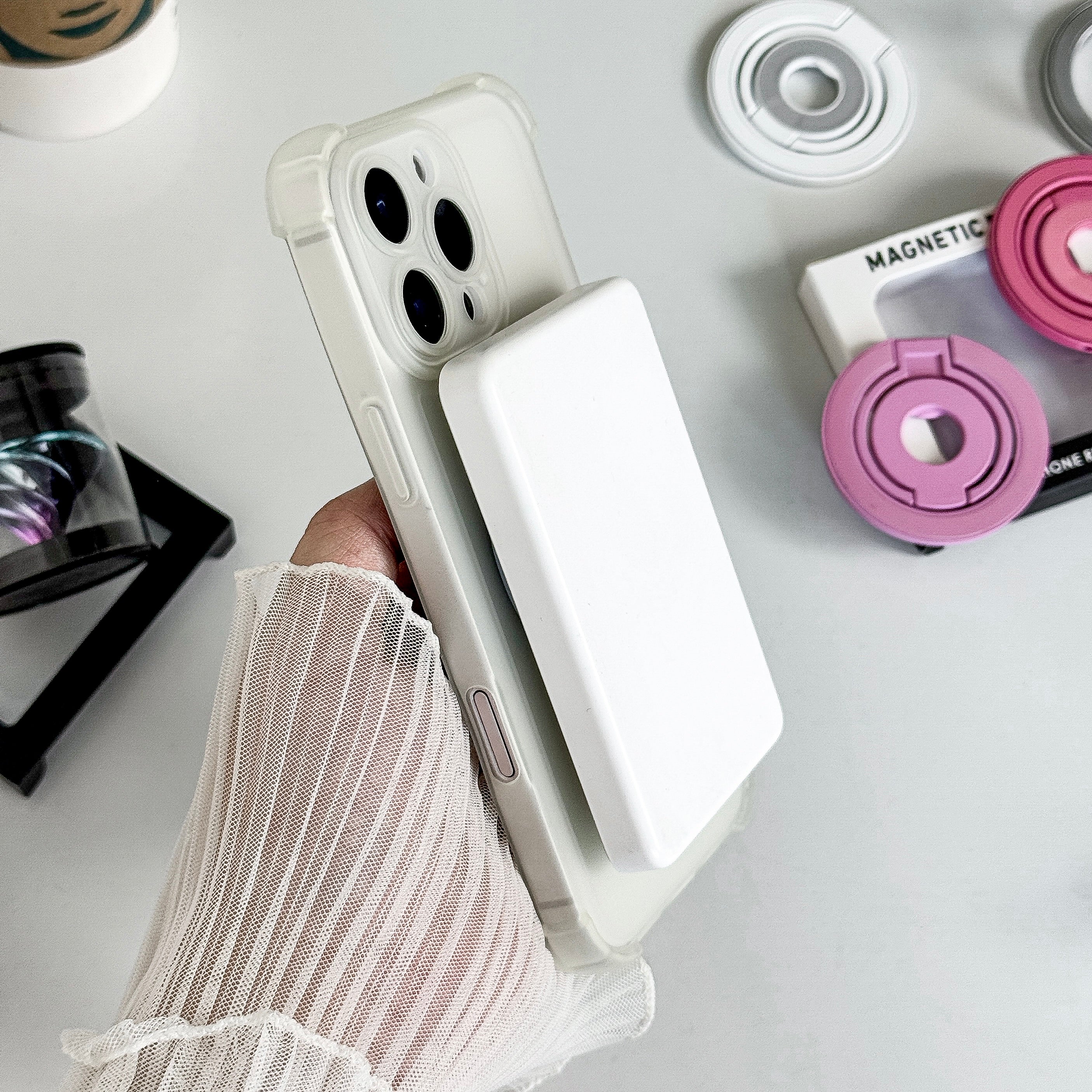 Magnetic Candy Color Metal Ring Stand - Premium Protection For Phone