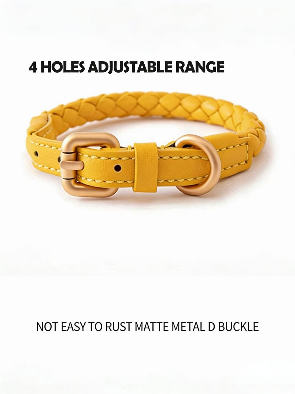 Braided Pet Collar and Leash Set - Adjustable for Medium to Large Breeds - Corgi, Golden Retriever & More