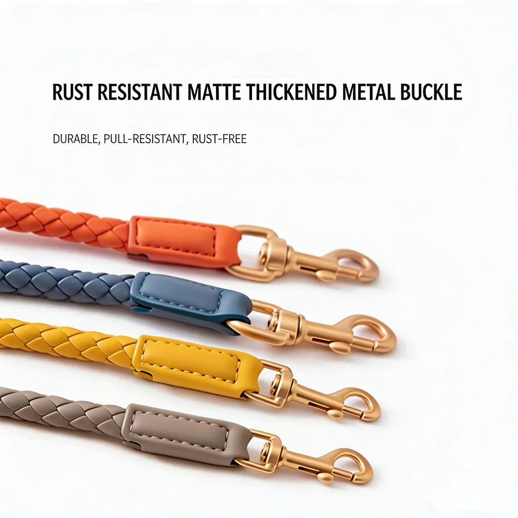 Braided Pet Collar and Leash Set - Adjustable for Medium to Large Breeds - Corgi, Golden Retriever & More