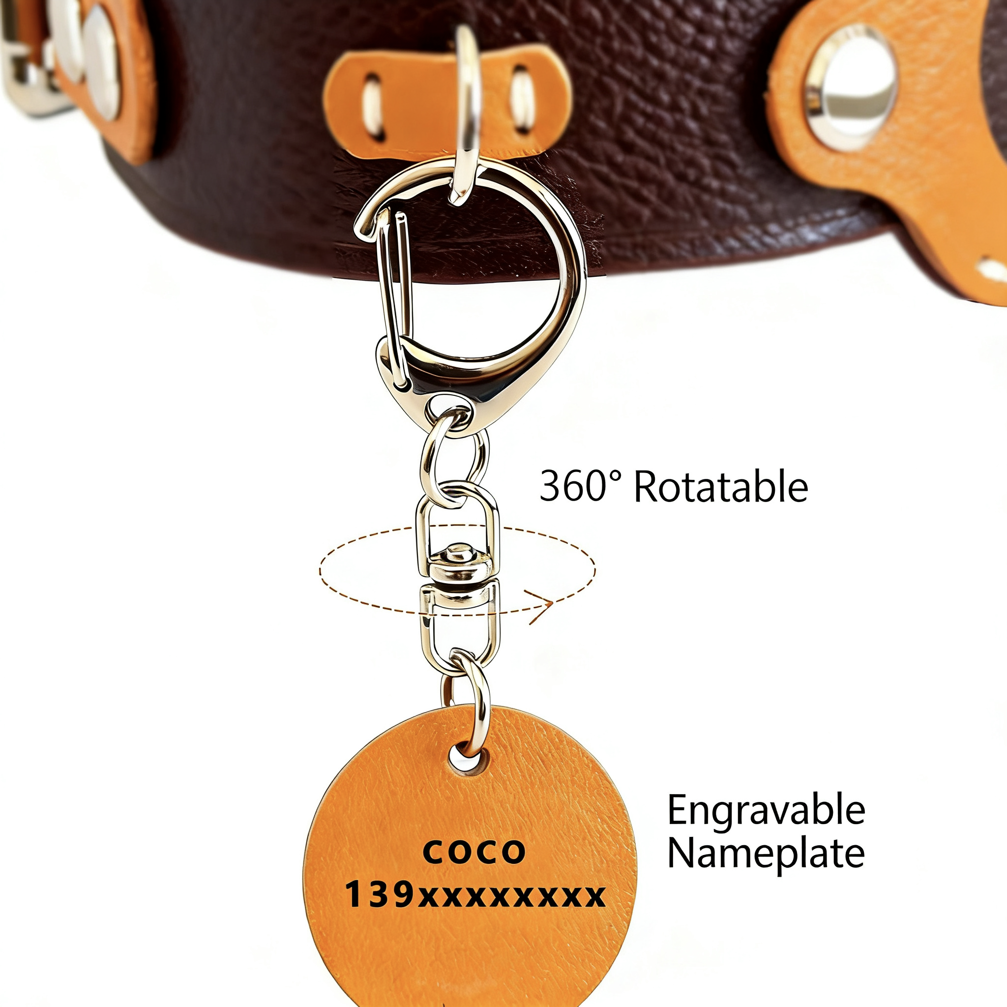 AirTag Pet Collar - Leather Protective Case for Cats & Dogs with Anti-Lost Tracker (Huawei Tag Compatible)