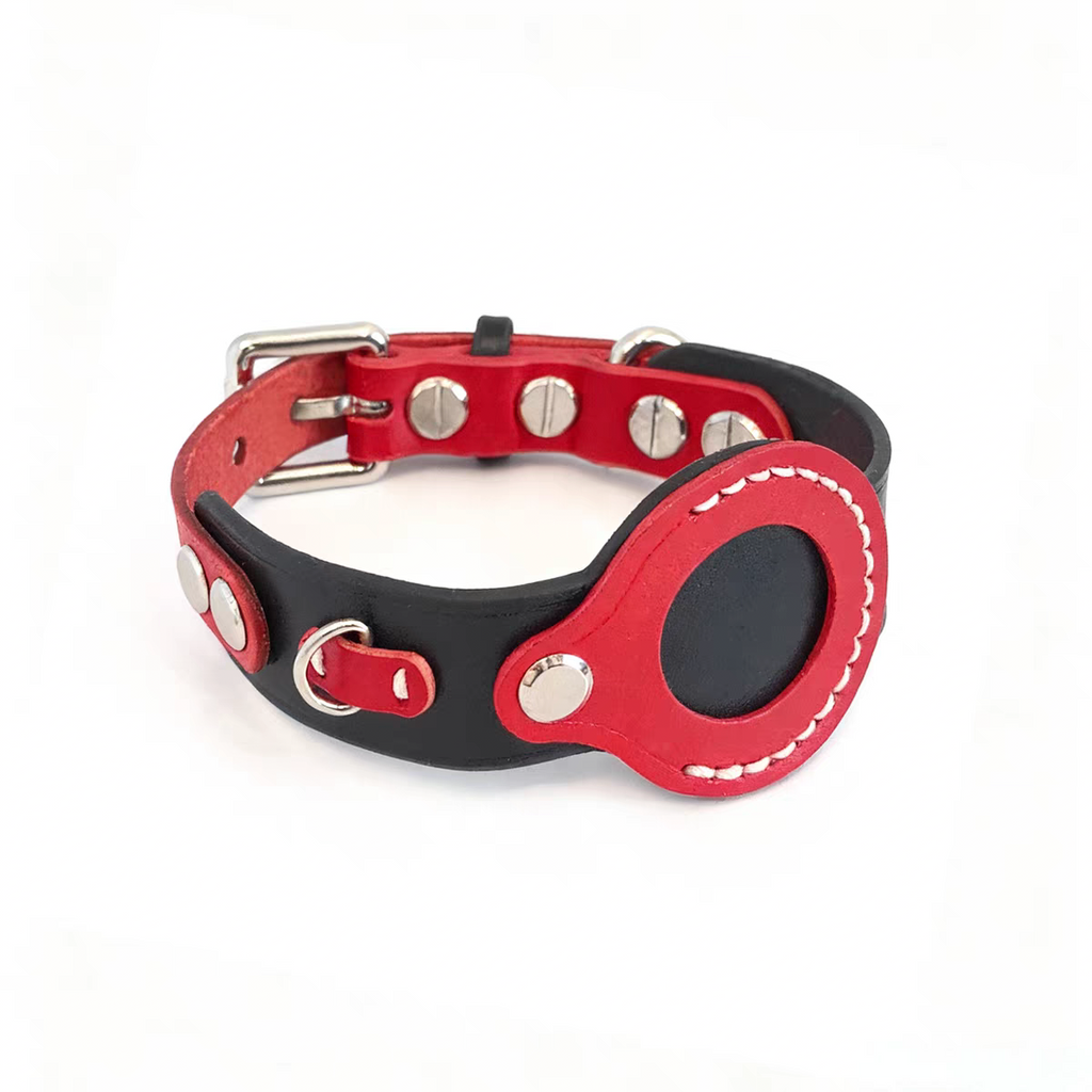 AirTag Pet Collar - Leather Protective Case for Cats & Dogs with Anti-Lost Tracker (Huawei Tag Compatible)