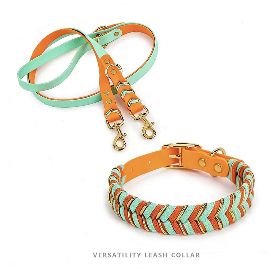 Multi-Functional Pet Leash and Collar Set - Adjustable Training Lead for Medium to Large Breeds