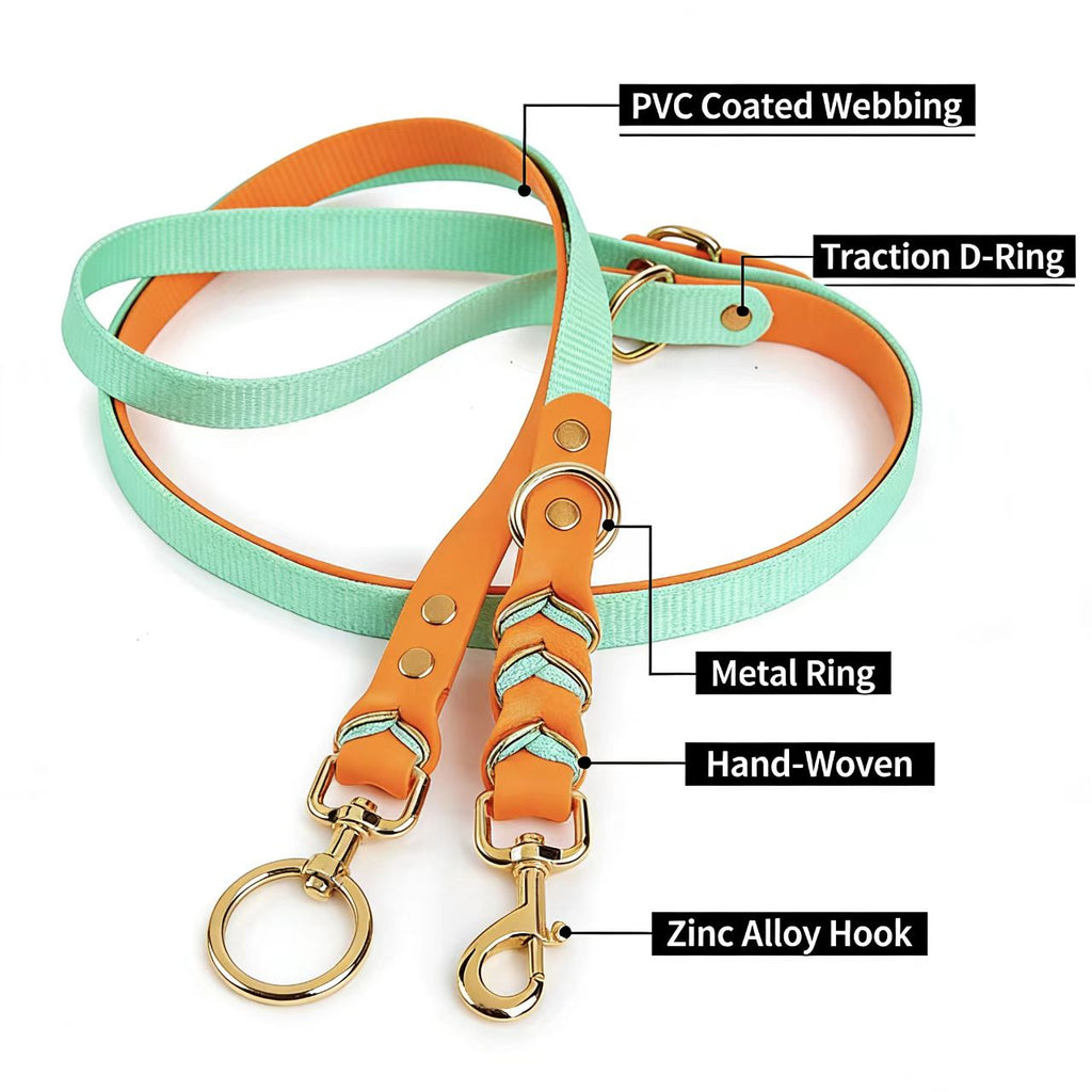 Multi-Functional Pet Leash and Collar Set - Adjustable Training Lead for Medium to Large Breeds
