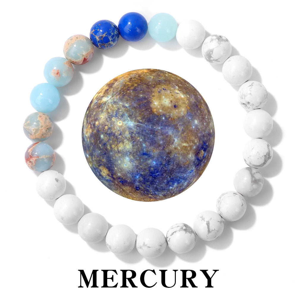 Solar System Planet Bracelet - Natural Stone Healing Crystal Bracelet