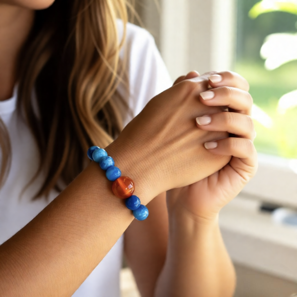 Ocean Energy Bracelet - Natural Stone Healing Crystal Bracelet