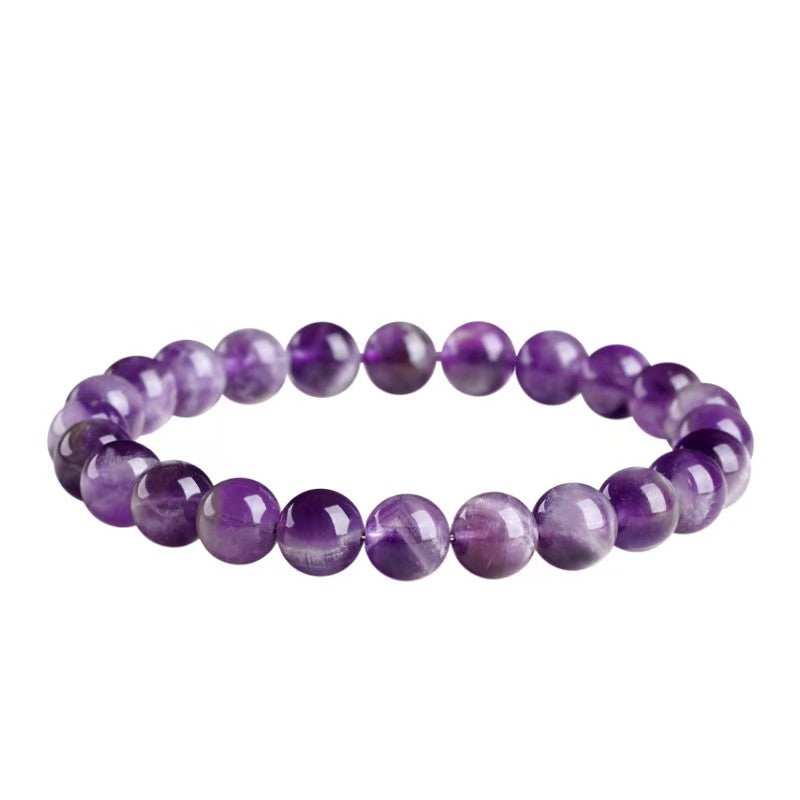 Natural Amethyst Crystal Bracelet - Healing Energy Stone for Stress Relief & Spiritual Growth