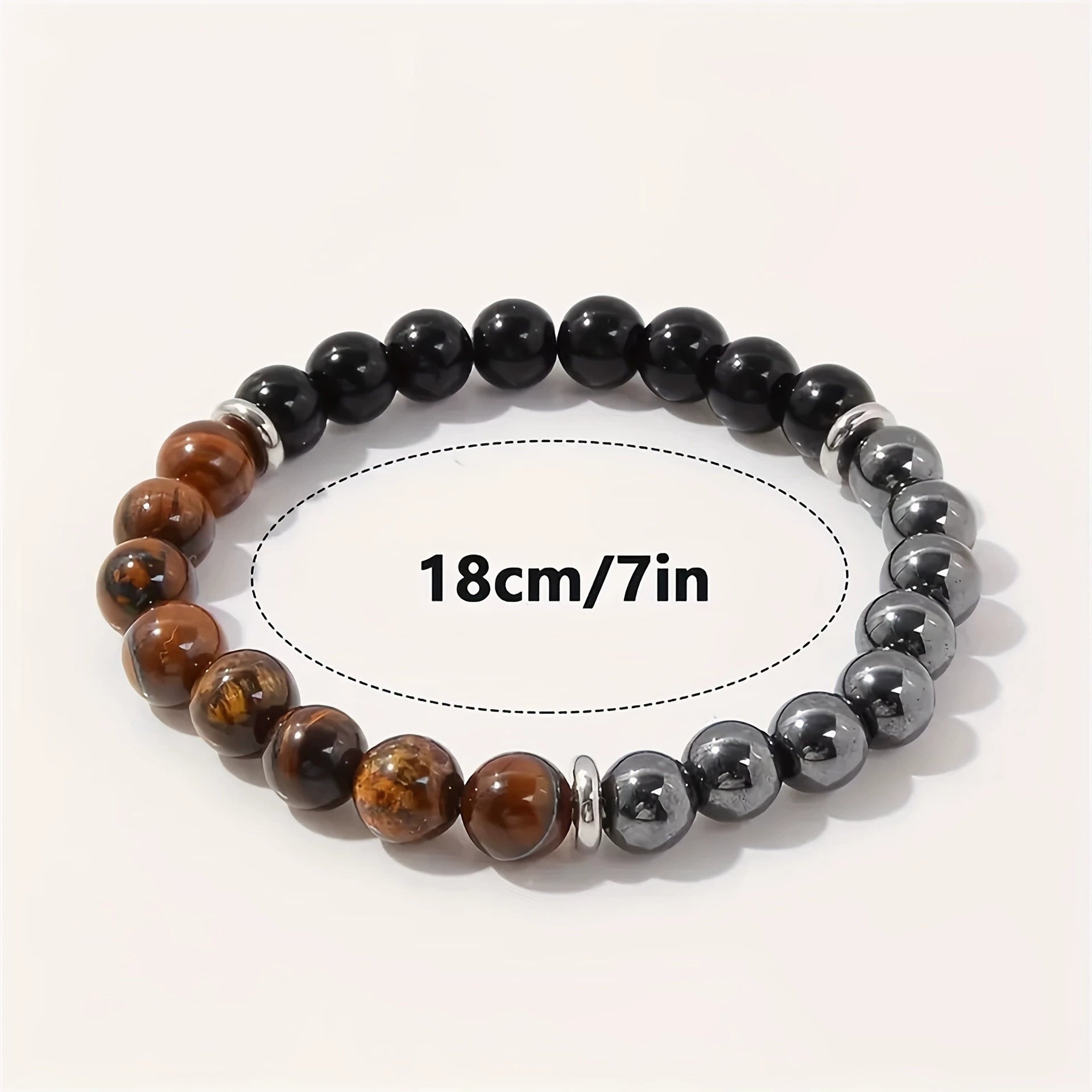 Black Obsidian Chakra Healing Bracelet - Natural Lava Stone Energy Bracelet