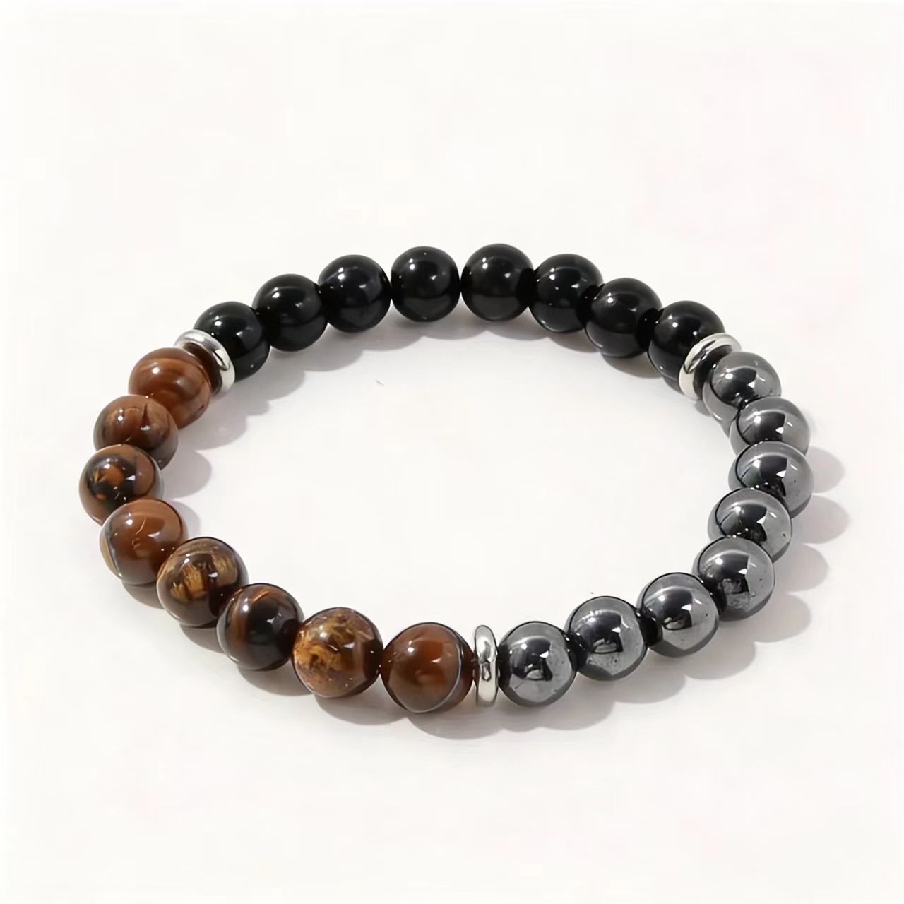 Black Obsidian Chakra Healing Bracelet - Natural Lava Stone Energy Bracelet