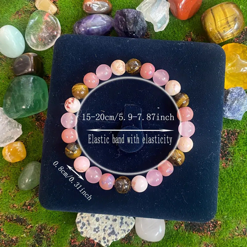 Anxiety Relief Crystal Bracelet - Stress Reduction Calming Mental Balance Healing Bracelet