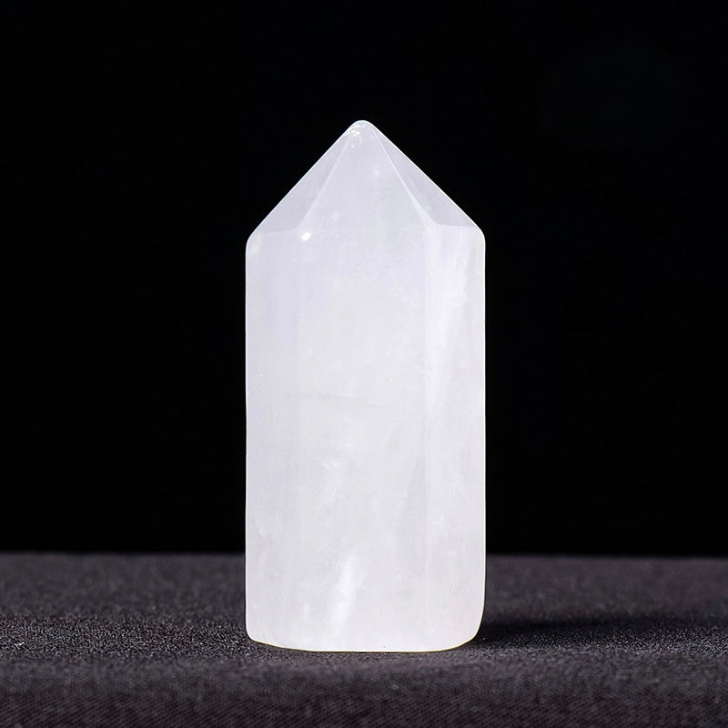 Clear Quartz Crystal Point - Natural Transparent Hexagonal Tower