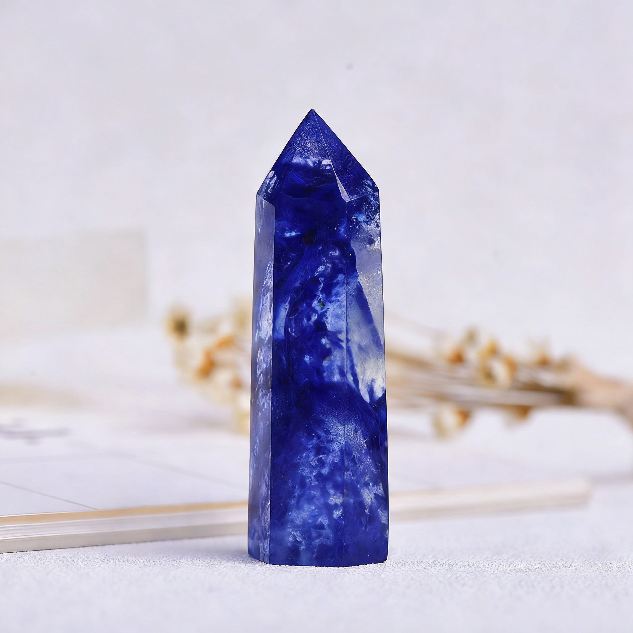 Blue Crystal Collection | Natural Calming & Communication Stone Towers