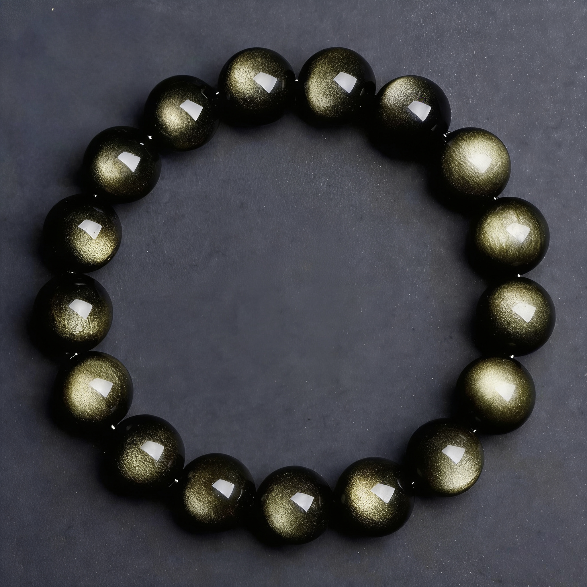 Natural 7A Grade Double Eye Silver Obsidian Bracelet - Premium Healing Stone Beaded Bracelet