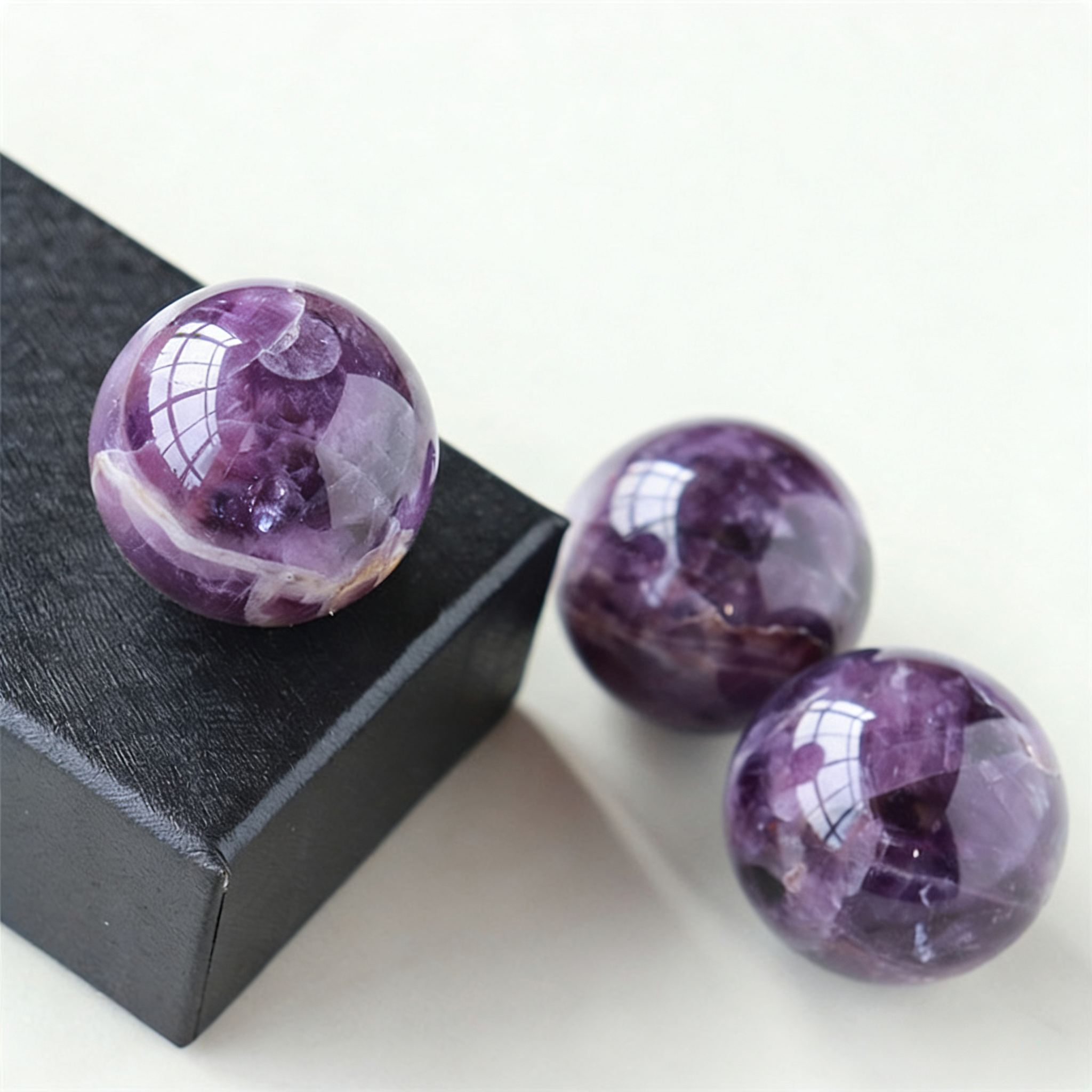 Natural Amethyst Crystal Sphere | Purple Gemstone Ball for Meditation & Decor