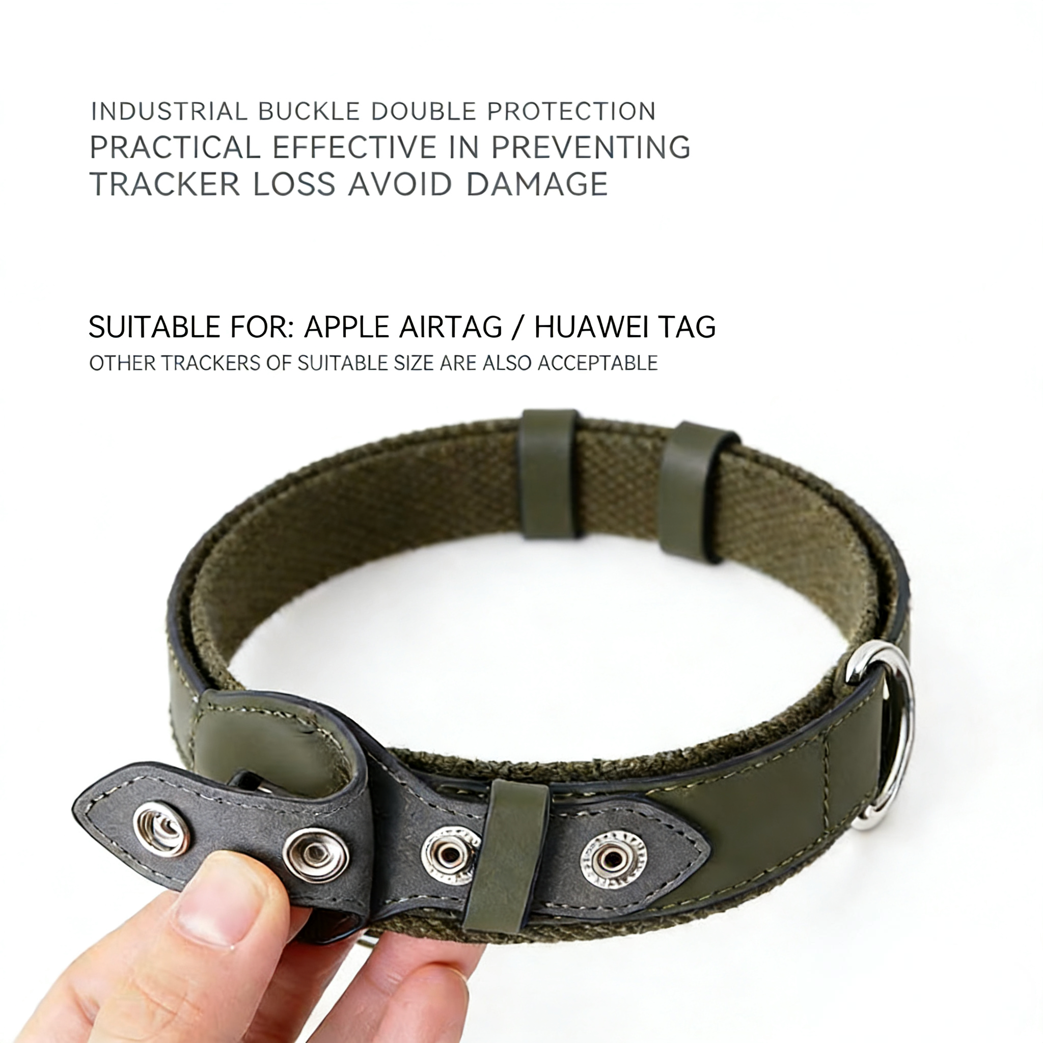 AirTag Pet Collar - Premium Tracking Locator Collar with Anti-Lost Leash & Protective Case Apple Pet Neck Collar