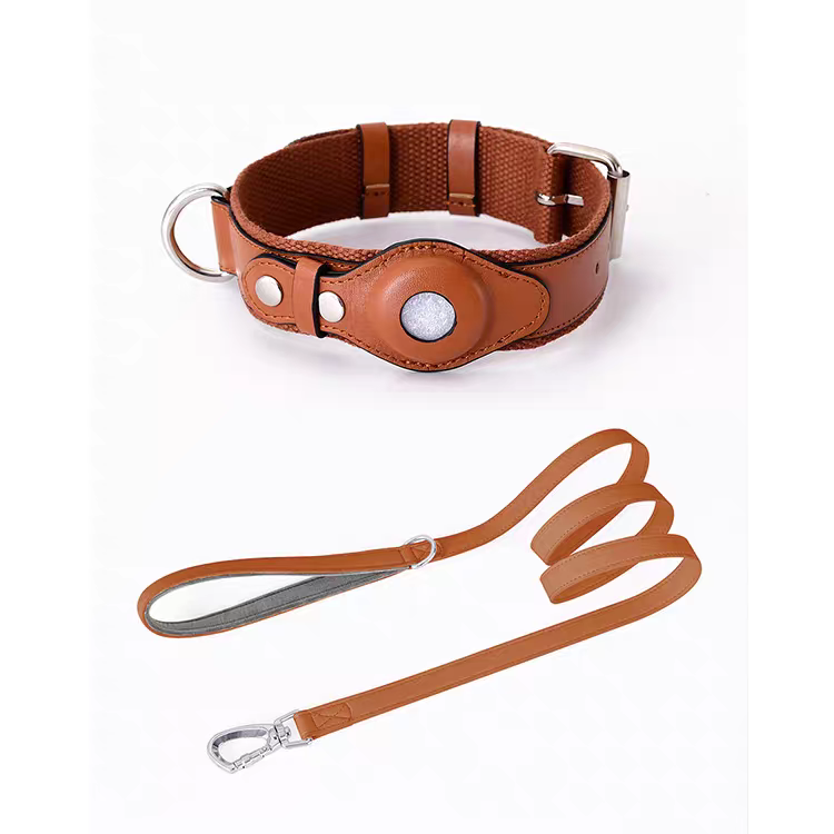 AirTag Pet Collar - Premium Tracking Locator Collar with Anti-Lost Leash & Protective Case Apple Pet Neck Collar