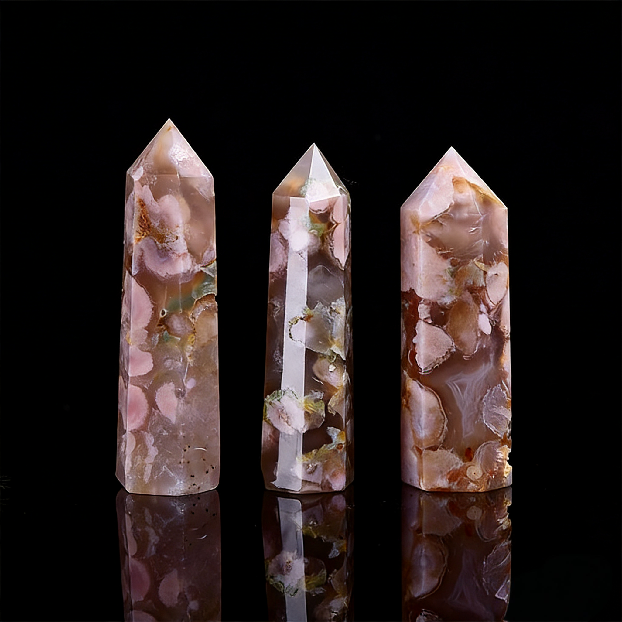 Red & Pink Crystal Collection | Natural Energy Stone Towers